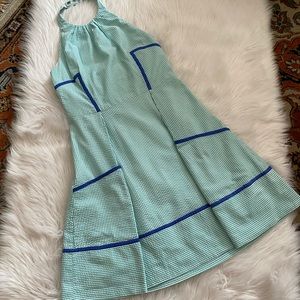 Jessica Simpson Halter-top Seersucker Dress